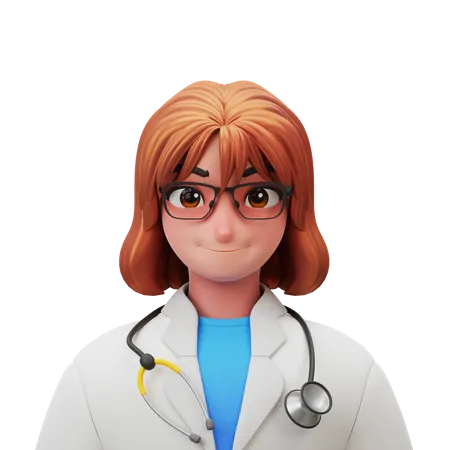 Mujer doctora  3D Illustration