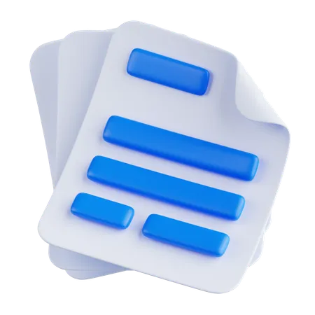 Document  3D Icon