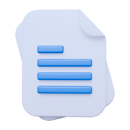 Document  3D Icon