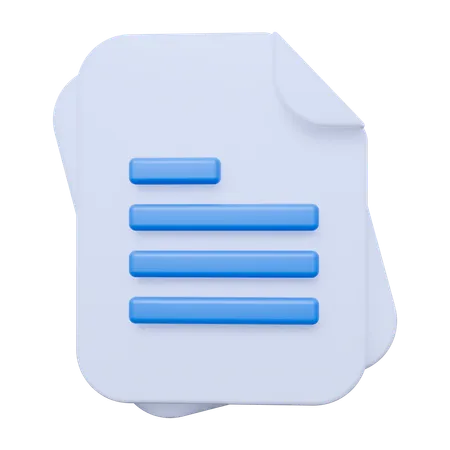 Document  3D Icon