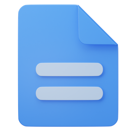 Document  3D Icon