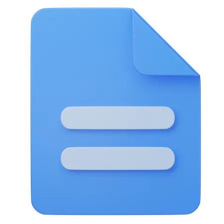 Document  3D Icon