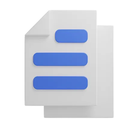 Document  3D Icon