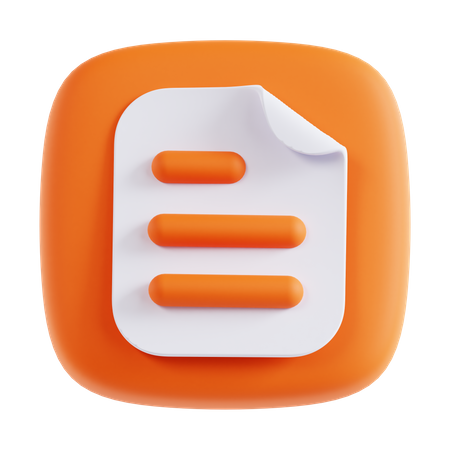 Document  3D Icon