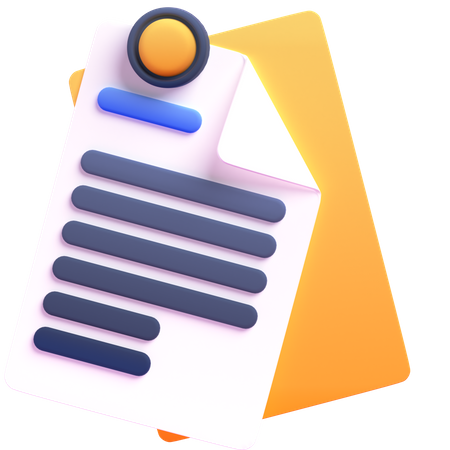 Document  3D Icon