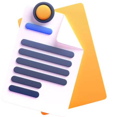 Document  3D Icon