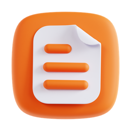 Document  3D Icon