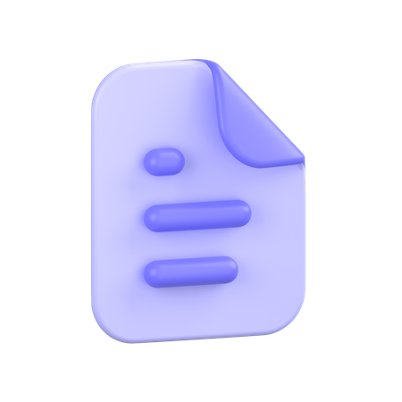 Document  3D Icon