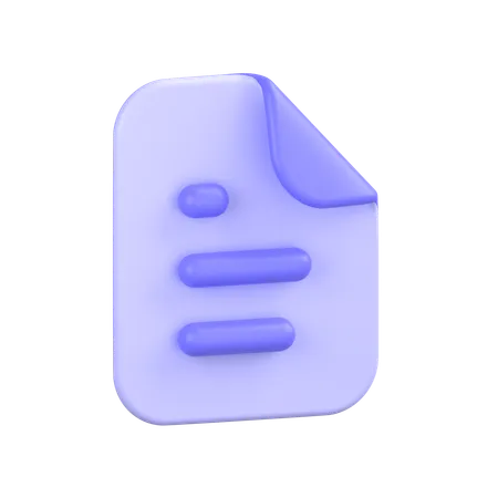 Document  3D Icon