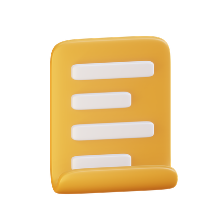 Document  3D Icon