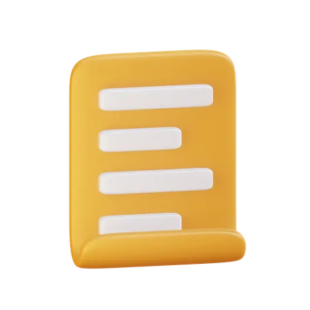 Document  3D Icon