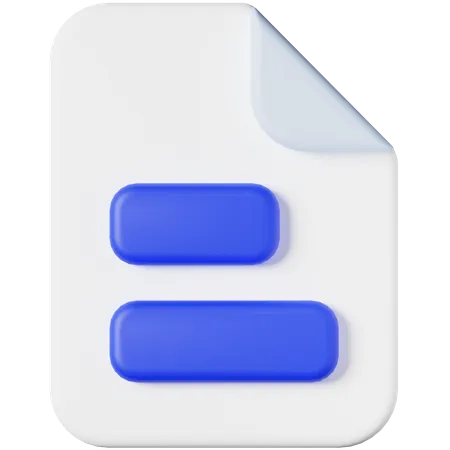 Document  3D Icon