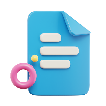 Document  3D Icon