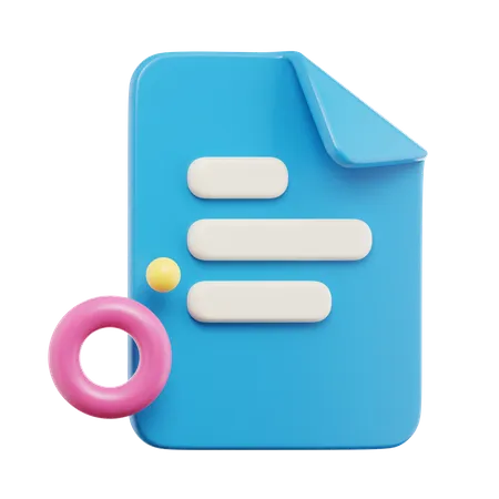 Document  3D Icon