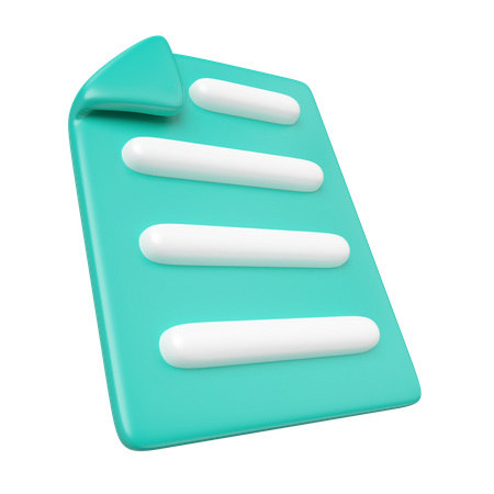 Document  3D Icon