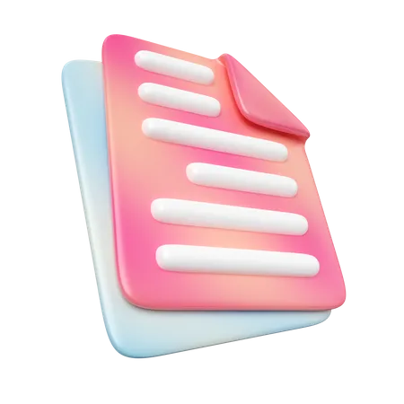 Document  3D Icon