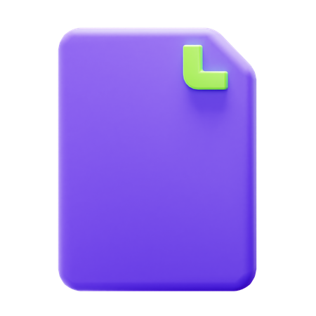 Document  3D Icon