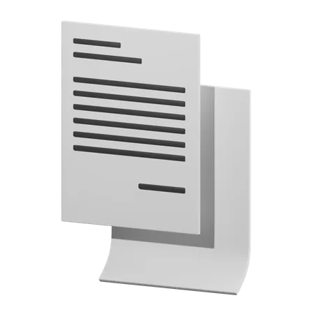 Document  3D Icon