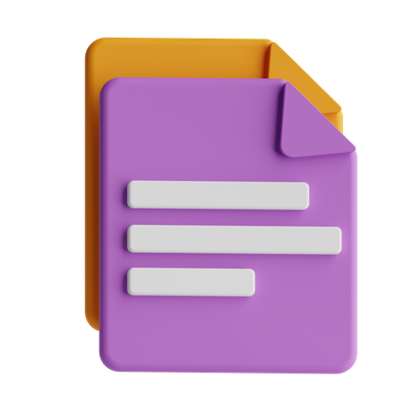 Document  3D Icon