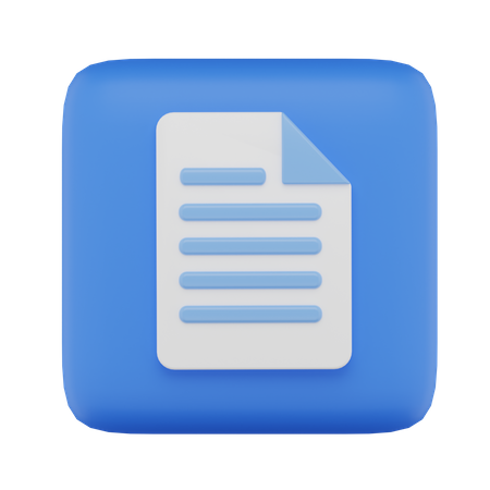 Document  3D Icon