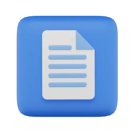 Document  3D Icon