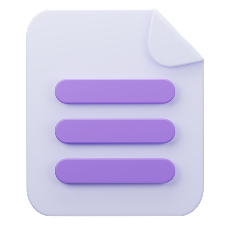 Document  3D Icon