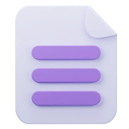 Document  3D Icon