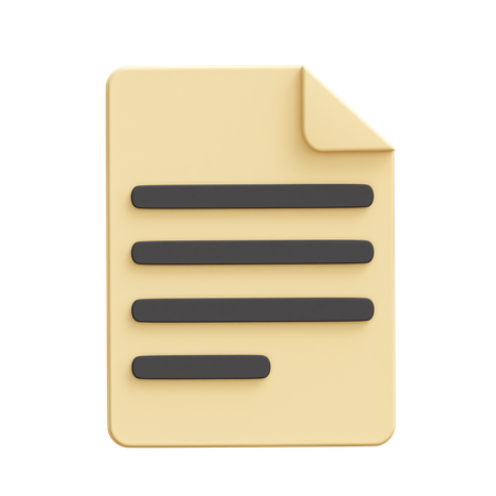 Document  3D Icon