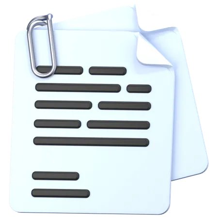 Document Attachment  3D Icon