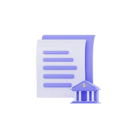 Document bancaire  3D Icon