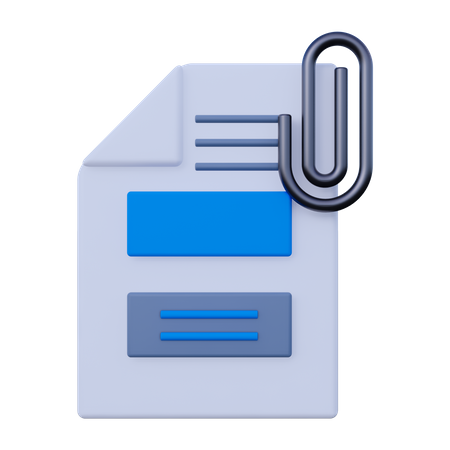 Document Clip  3D Icon