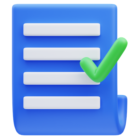 Document correct  3D Icon