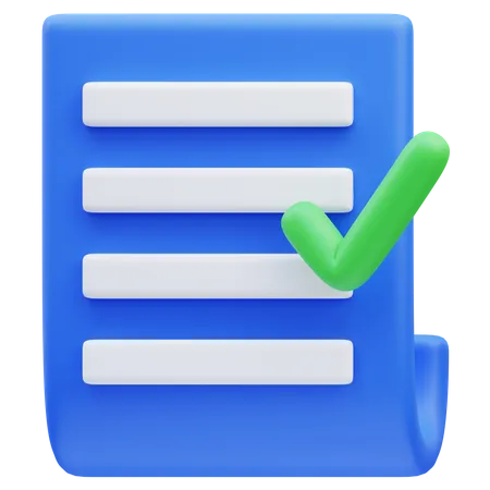 Document correct  3D Icon