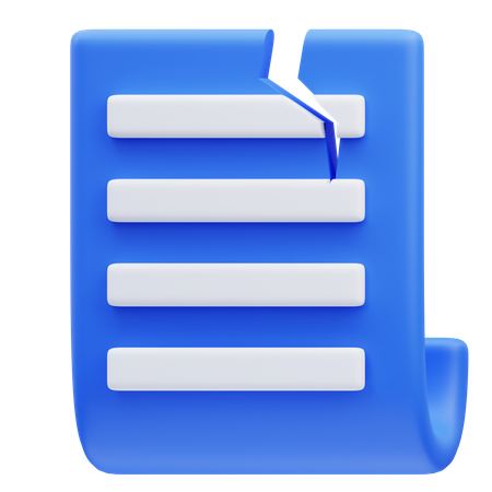 Document corrompu  3D Icon