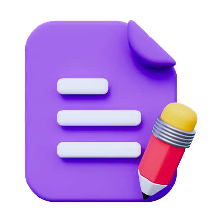 Document écrit  3D Icon