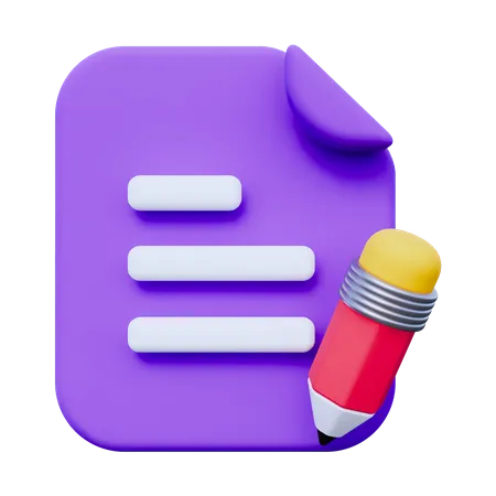 Document écrit  3D Icon