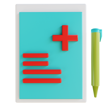 Document médical  3D Icon