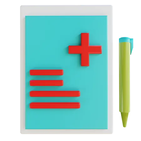 Document médical  3D Icon