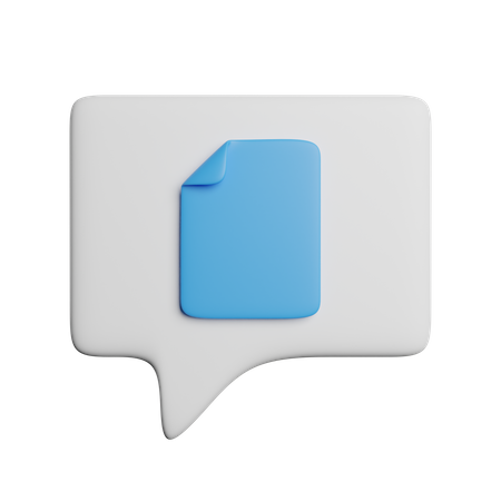 Document Message  3D Icon