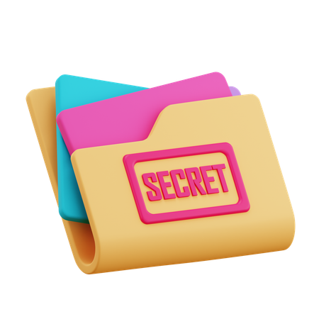 Document Secret  3D Icon