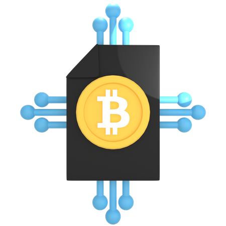 Documento bitcoin  3D Icon