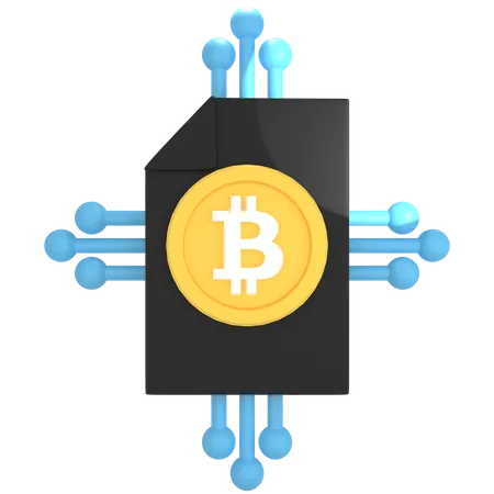 Documento bitcoin  3D Icon