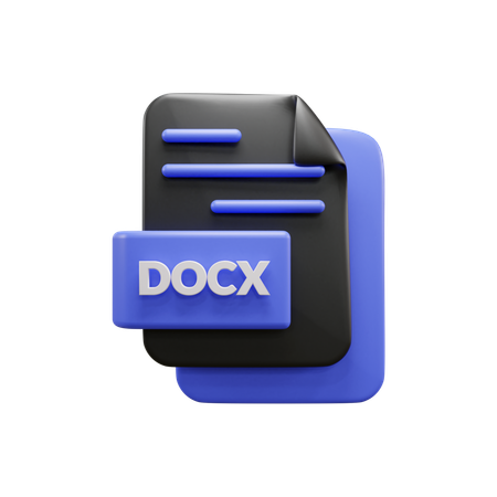 Docx 파일  3D Icon