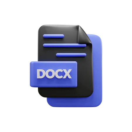 Docx 파일  3D Icon