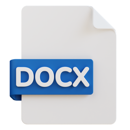 Docx File  3D Icon