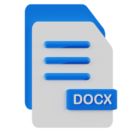 Docx File  3D Icon