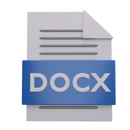 Docx File  3D Icon