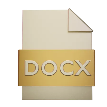 Docx File  3D Icon