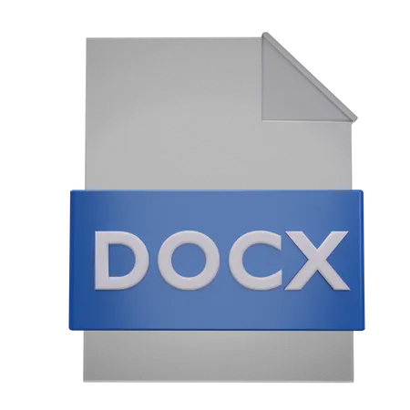 Docx File  3D Icon