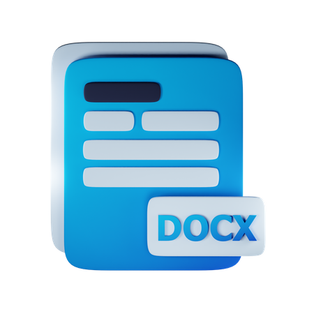 Docx file extension  3D Icon